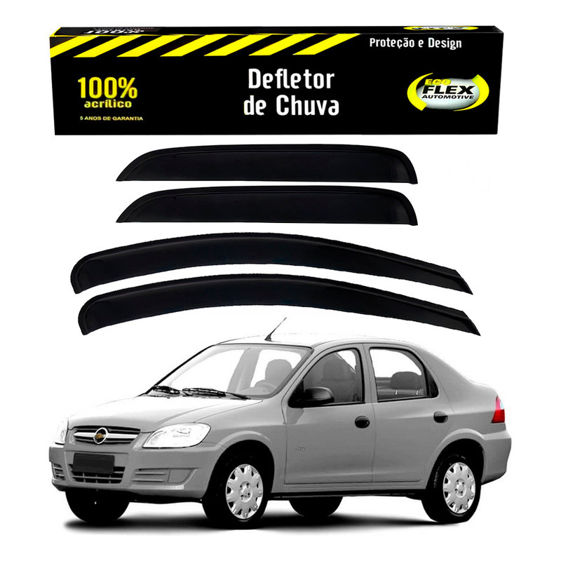 Jogo Calha Defletor Chuva Prisma 1.4 2006 A 2010 em Oferta na Shopee