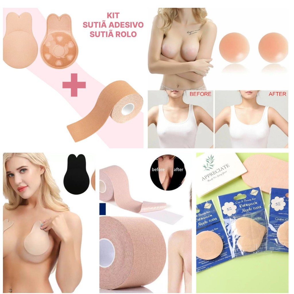 Sutiã Bojo levantar o peito Sutiã Rolo Adesivo Sutiã Adesivo Pushup Adesivos mamilo protetor de mamilo