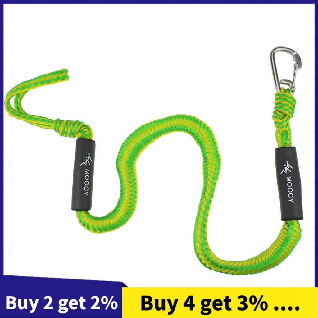 Moocy Barco Bungee Doca Linha Com Gancho Cabos Corda De Amarração Para Barcos Pontão Jet Ski Seadoo Waverunner Caiaque