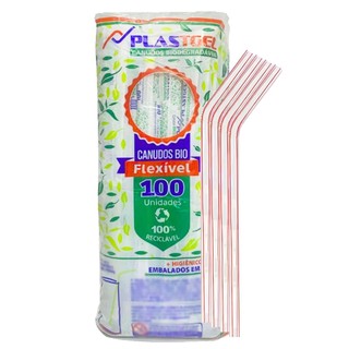 Canudo Sache Flexivel Com 100 Unidades Bio em Oferta na Shopee