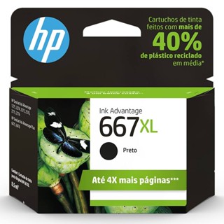 Cartucho HP 667XL Advantage 3YM81AL Preto em Oferta na Shopee