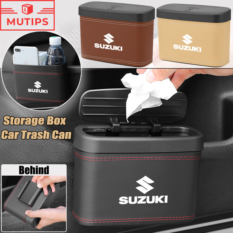 Lixeira Universal Para Carro Suzuki , Tipo Suspensão De Couro Com Caixa De Armazenamento Coberta Grand Vitara Jimny