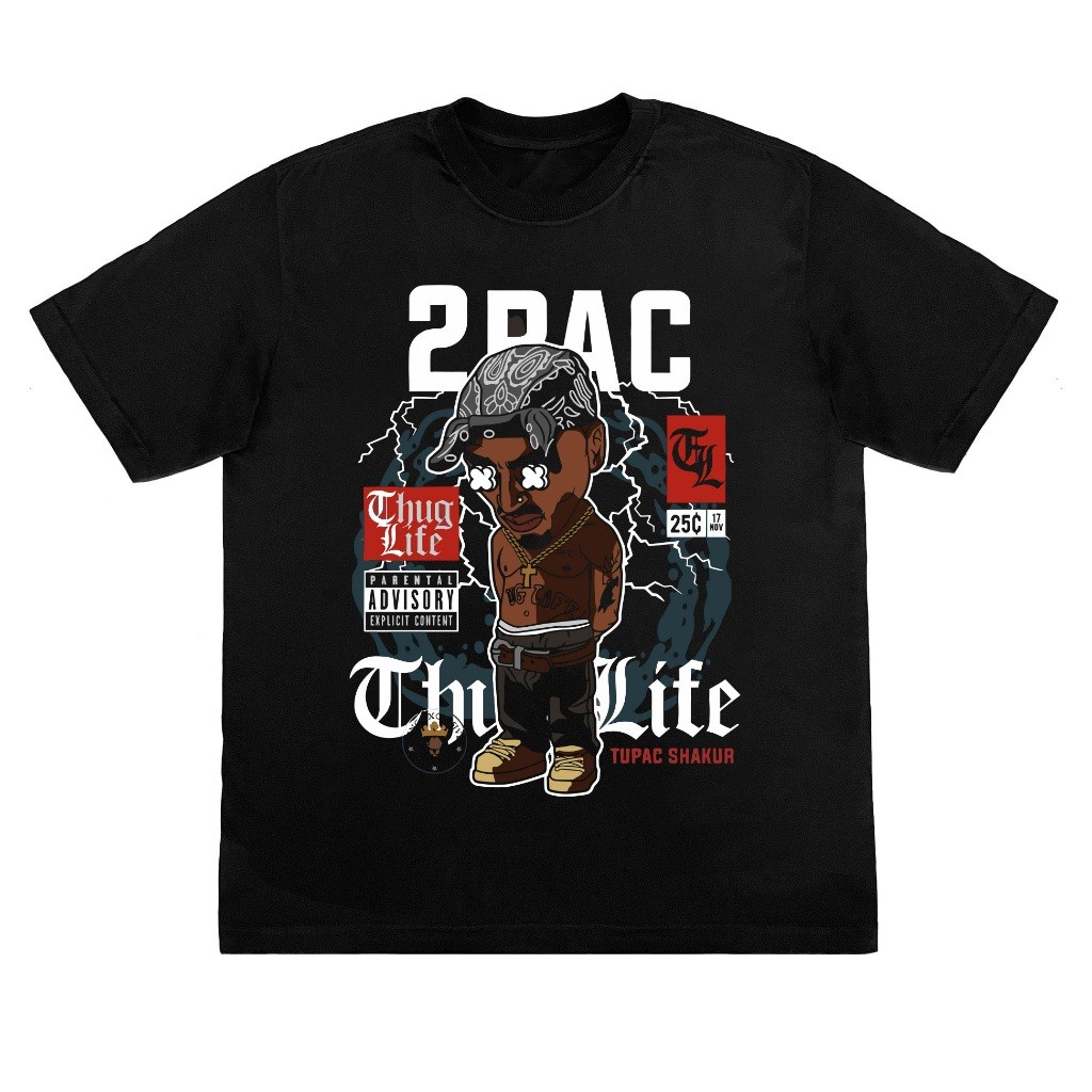 Camiseta 2 Pac Thug Life Tupac Rapper Hip Hop