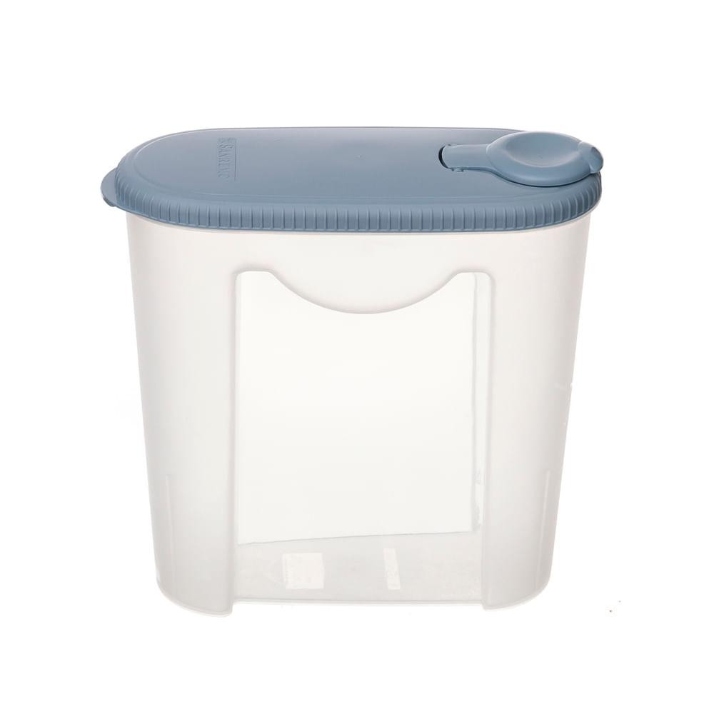 Porta Sabão com Dosador Plástico Azul/Transparente 1kg Hydrus Sanremo - Home & Living
