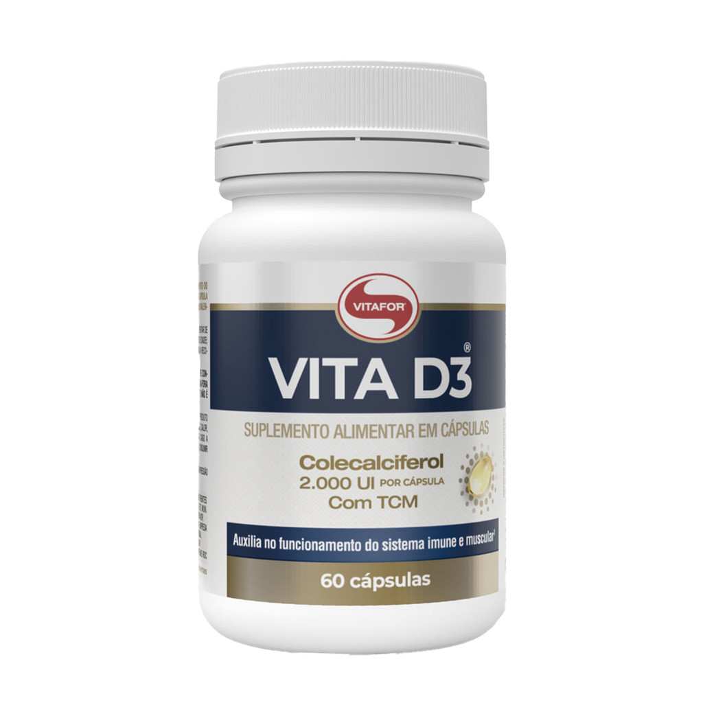 Vita D3 - 60 Capsulas - Vitafor em Oferta na Shopee