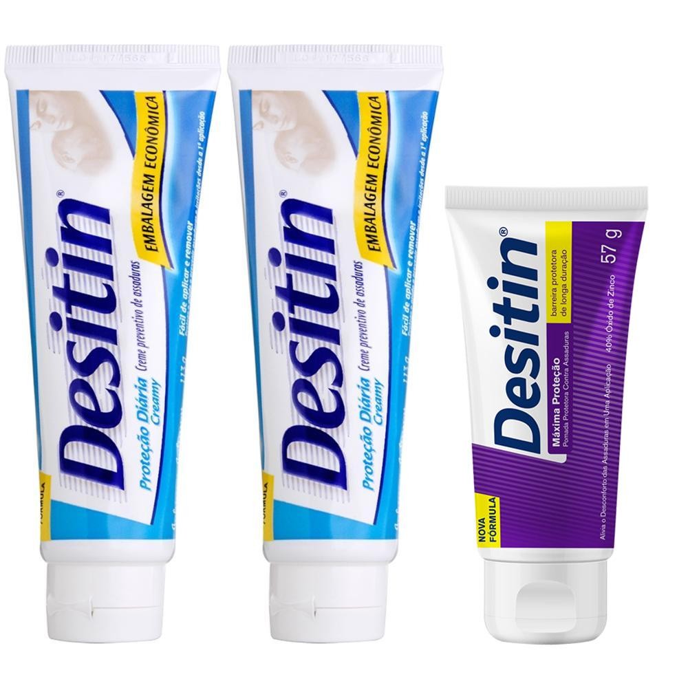 Kit com Desitin Creamy 113g e Desitin Máxima Proteção 57g em Oferta na Shopee