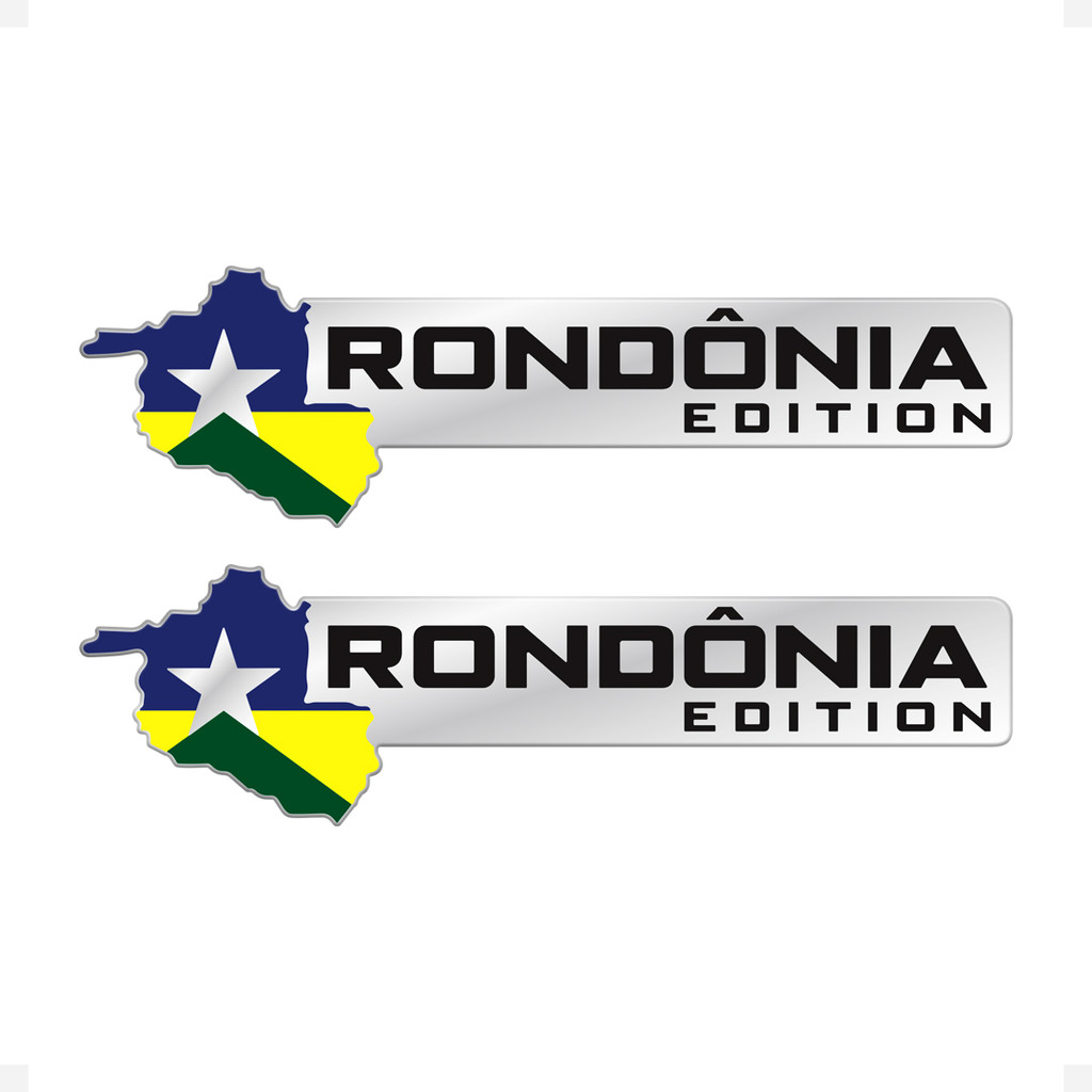 Par De Adesivos Rondonia Edition Resinado Cromado - Generico em Oferta na Shopee