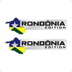 Par De Adesivos Rondonia Edition Resinado Cromado - Generico