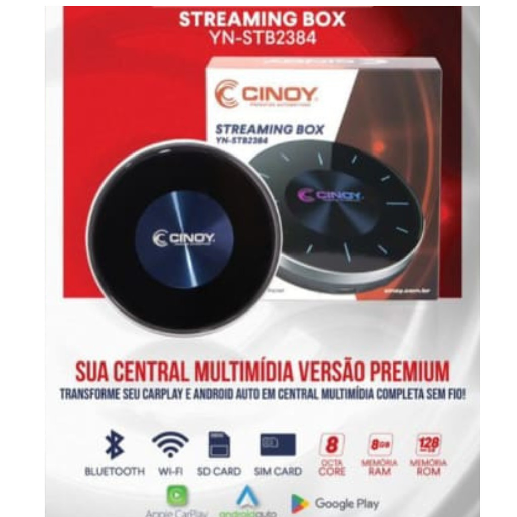 YN-STB2384 STREAMING BOX OCTACORE 8/128 BLUETOOTH/WI-FI/SD CARD/SIM CARD - CINOY