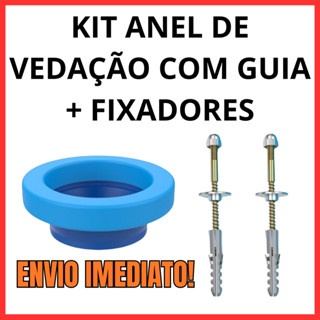 Anel de Vedação Sanitário com Guia + Kit Fixação Completo com Parafuso e Bucha 10 Kit Completo em Oferta na Shopee