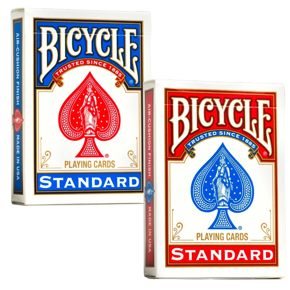 BARALHO BICYCLE STANDARD INDEX AZUL OU VERMELHO 55 CARTAS COPAG BLUE RED CARD SIZE JOGO COLECIONÁVEL