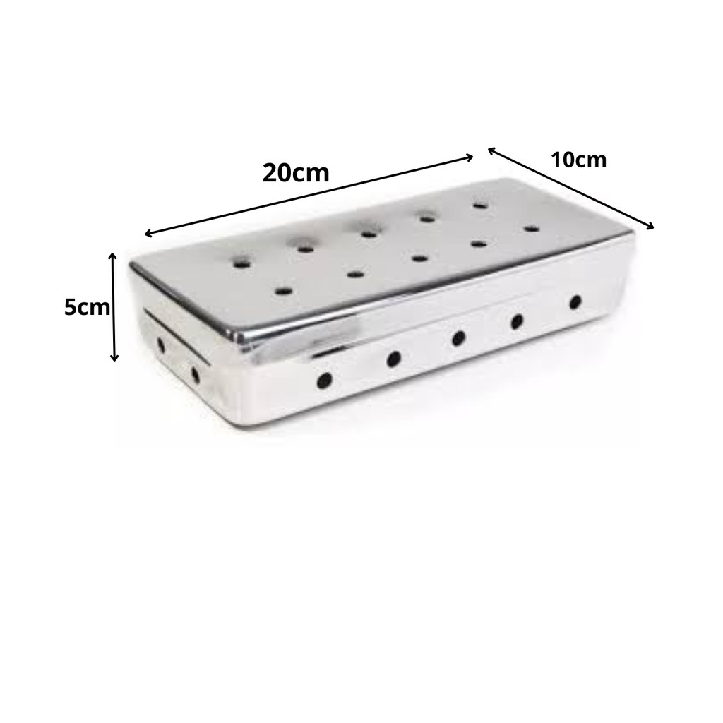 ESTOJO PERFURADO PARA INSTRUMENTAIS 20X10X5 FORTINOX