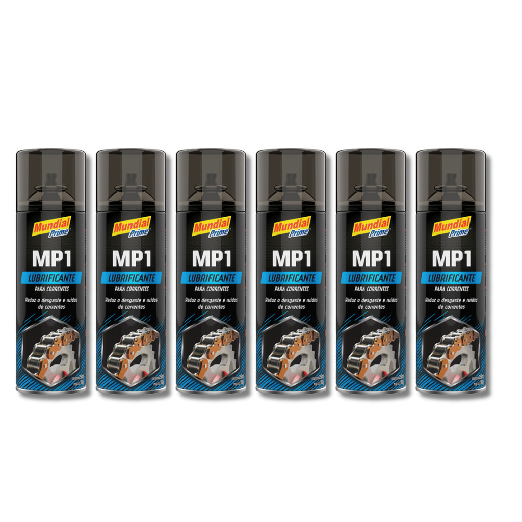 Kit C/6 Óleo Lubrificante Para Corrente,Moto,Bicicleta e Motoserra 250 ml - Mundial Prime