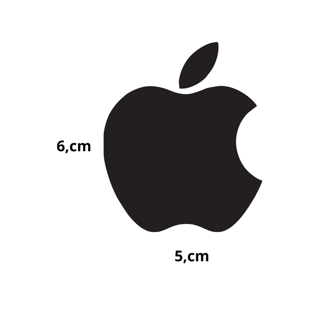 Adesivo Apple Maça 6x5cm Imac Iphone Ipad Diversas Cores Decoração Adesivos Celular Notebook - Moto - Carro - Escola
