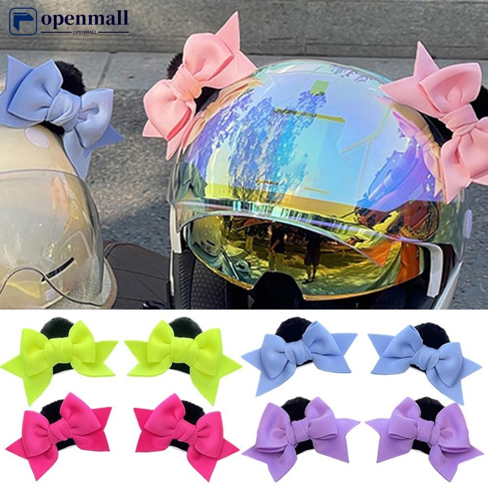 Nobleflying OMALL 2 Peças Decoração De Capacete De Motocicleta Orelhas Com Nó De Borboleta Para Andar Acessórios Adesivo