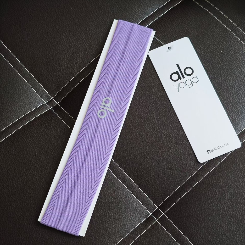 Alo yoga faixa de cabelo yoga elástico esportes faixa de cabelo Fitness esportes ao ar livre Anti-deslizamento ponto col em Oferta na Shopee