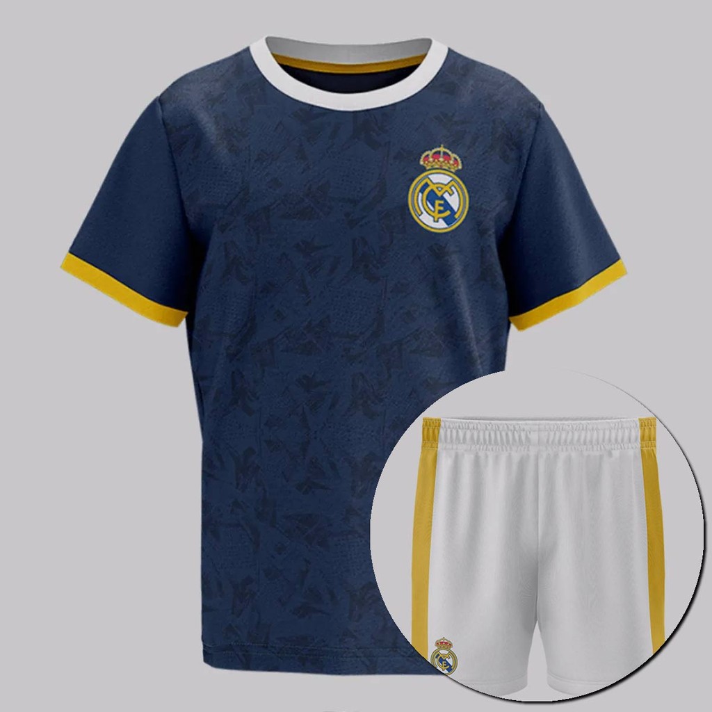 Kit Real Madrid Infantil Marinho e Branca em Oferta na Shopee