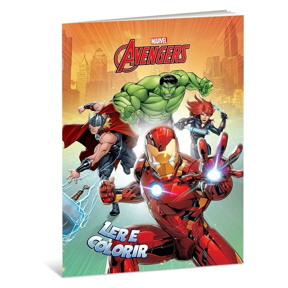 Livro Revista Ler E Colorir - Vingadores (avengers) Marvel Herois