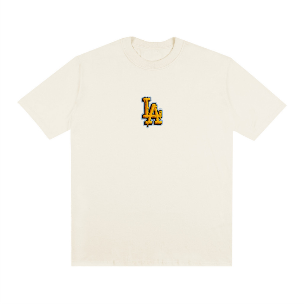 Camiseta Streetwear LA Camisa 100% Algodão Manga Curta Cores Diversas