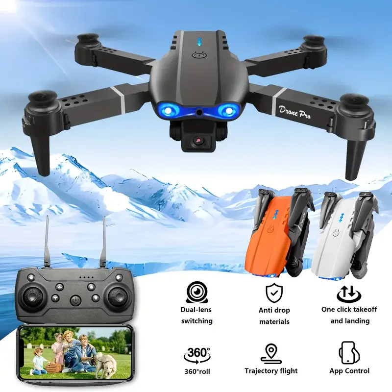 E99Pro drone HD profissional 8K drone câmera dupla WIFI fpv aeronaves Quadcopter evitar obstáculos câmera drone