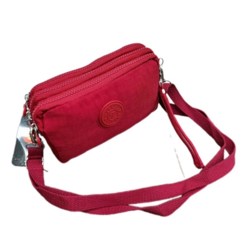 Carteira Bolsa Tiracolo  Pequena de Mão Com 2 Alças  3 Camadas Com Zíper