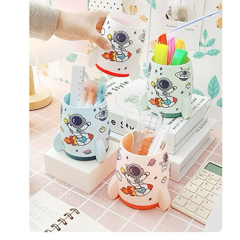 Porta Lapis Foguete Astronauta Para Escritório Quarto em Oferta na Shopee