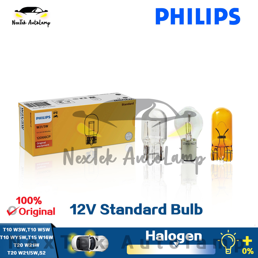 Philips T10 T15 T20 S2 12V 12256 12961 12396 12067 12065 12066 12728 Lâmpada Original Para Carro Lâmpadas De Sinalização