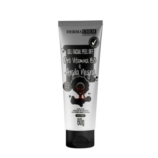 Gel Facial Peel Off Argila Negra Vitamina B5 60g Dermachem em Oferta na Shopee