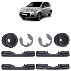 Kit Deslize Calço Reparo Banco Uno 1985 1986 1987 1988 1989 1990 1991 1992 1993 1994 A 2013 8 Peças