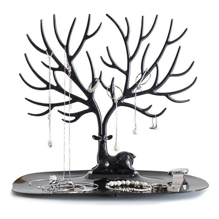 Porta Joia Arvore Biju Organizador Bijuteria Porta Joia Alce Blogueira Anéis Colar