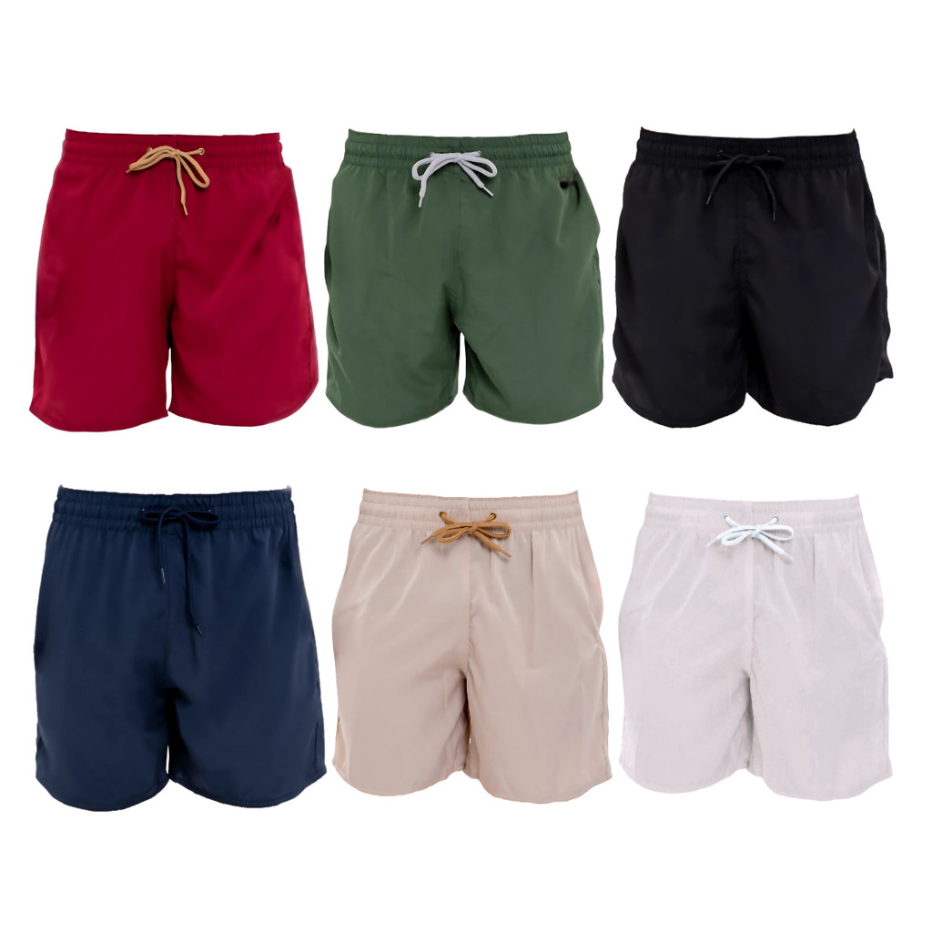 Kit 6 Bermudas Mauricinho Elastano Masculino Sortidas Atacado Bolsos Praia Verão Férias