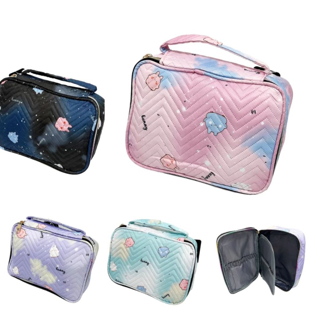 Estojo Grande Feminino com Estampas Chique para Maquiagem, Escola em Oferta na Shopee