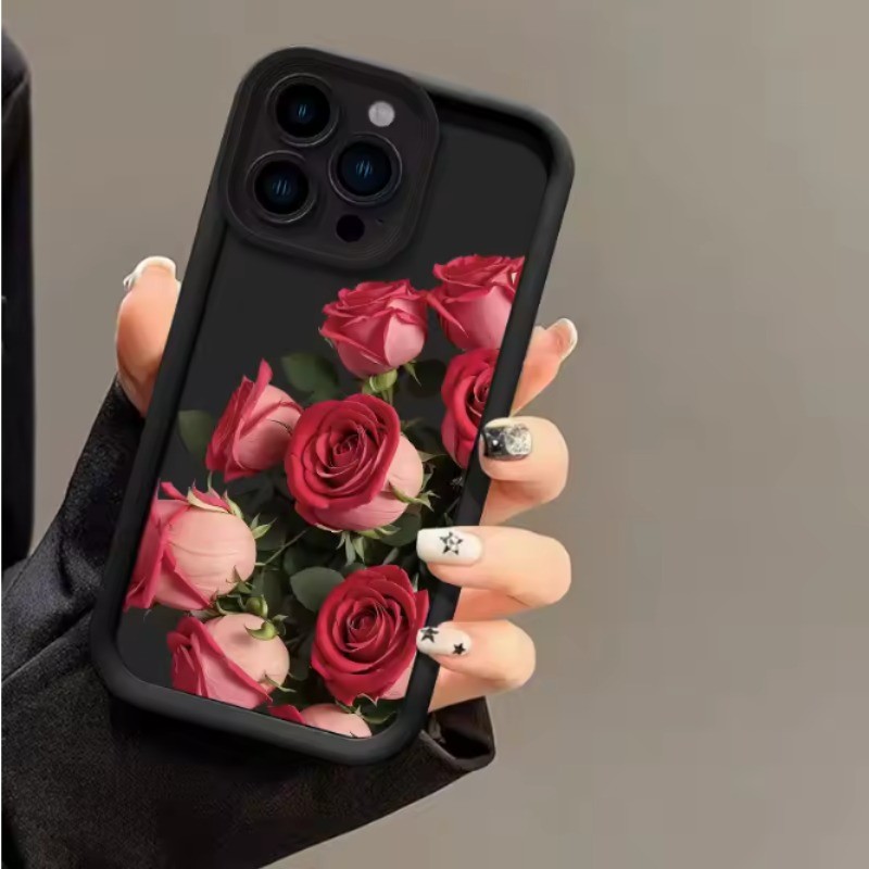 Para Motorola Moto G85 G35 G75 G55 G84 G54 G53 G34 G22 E32 E22 E13 Edge 50 Pro Neo 4G 5G Romântico Vermelho Rosa Flores