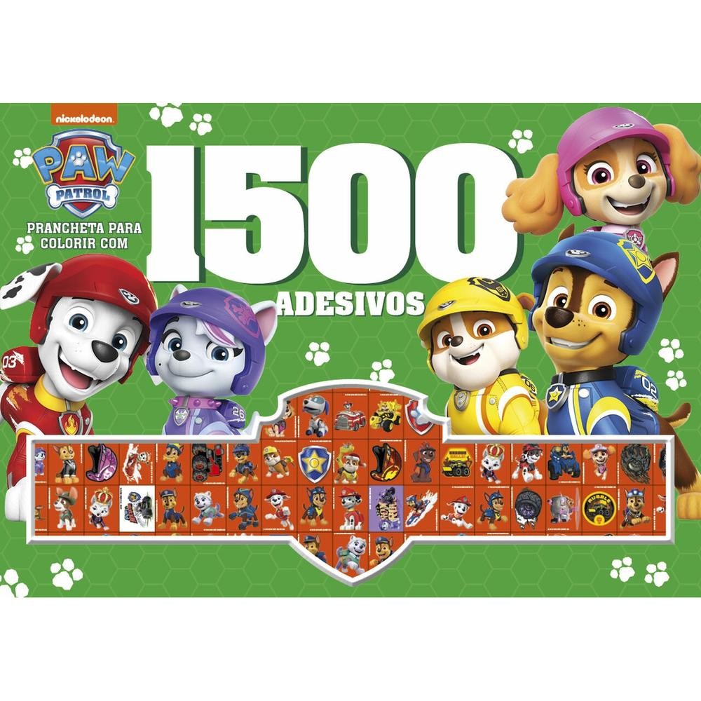 Patrulha Canina Prancheta para Colorir com 1500 Adesivos em Oferta na Shopee