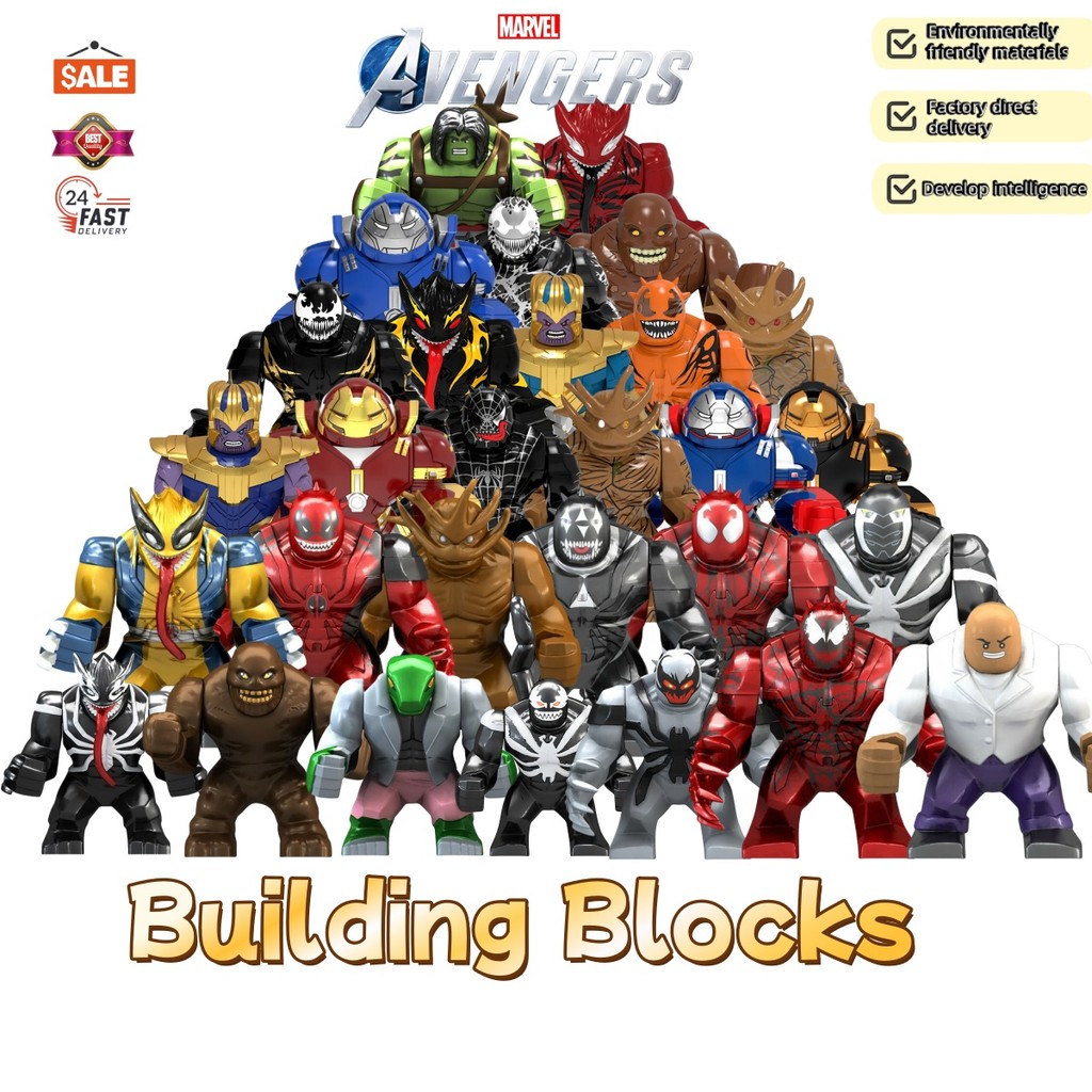 Anime super-herói PG1801-PG2152 series blocos de construção adulto minifigure modelo infantil brinquedos educativos pres