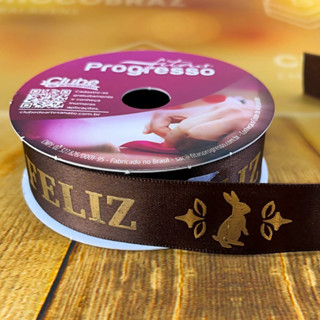 1~4 FITA DE CETIM 22 MM,COM 10 METROS DE FITA ,HOT STAMPING - PÁSCOA - FITAS PROGRESSO ( COR 022 ) em Oferta na Shopee