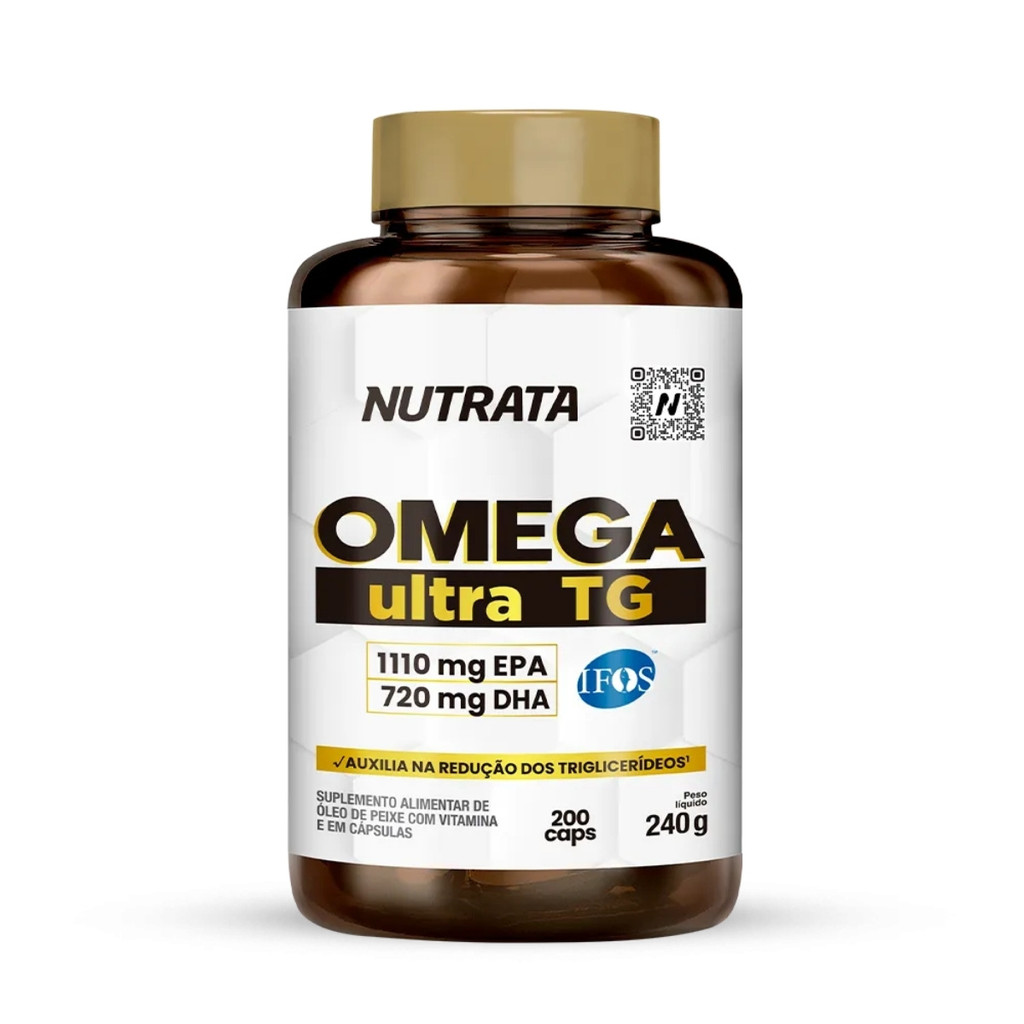 Ômega 3 Ultra Tg 1830mg Pote Com 200 Cápsulas Nutrata em Oferta na Shopee