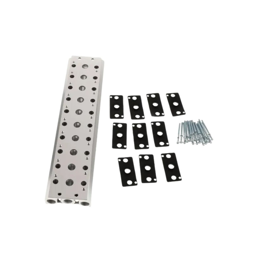 Bloco Manifold Para 10 Válvulas Pneumáticas 4v300