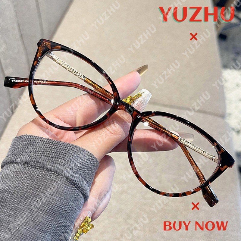 (YUZHU) Novos Óculos Anti-Luz Azul Mirad Personalizados Cat Eye TR90 De Alta Qualidade