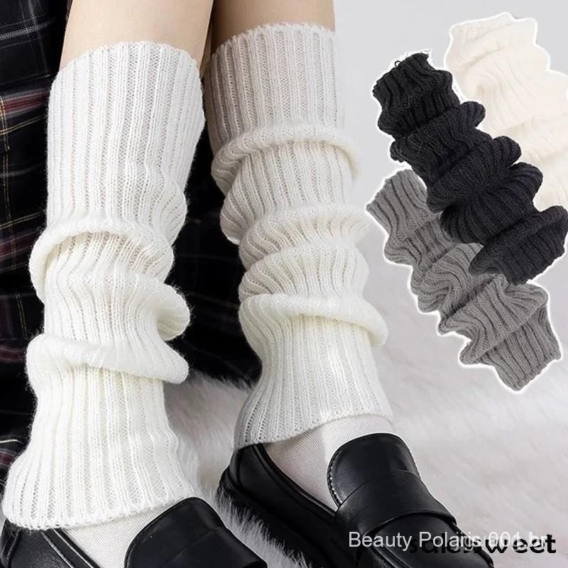 Lolita Polainas Meias Femininas De Malha Quente Pé Capa Branco Preto Mais Senhora Outono Inverno Crochê Meia Bota Punhos em Oferta na Shopee