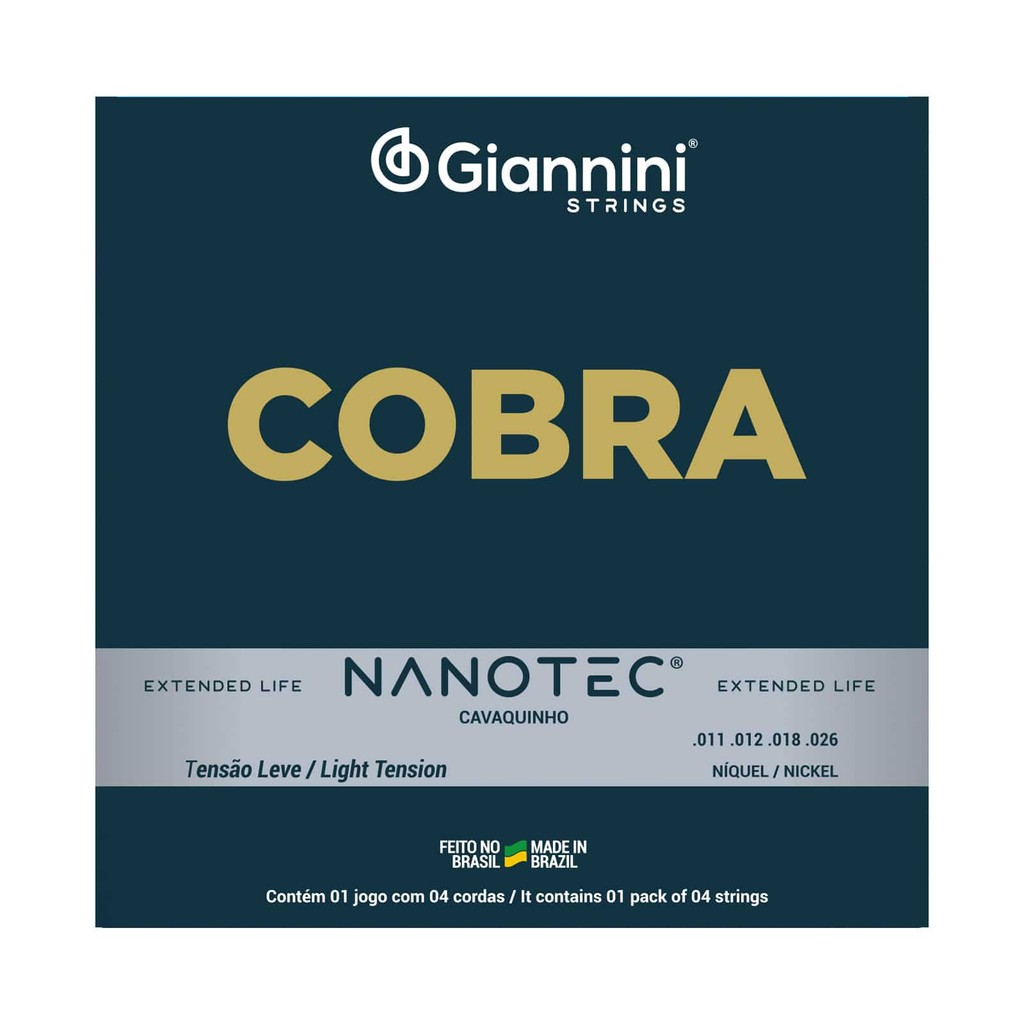 CORDAS CAVAQUINHO LEVE NANOTEC COBRA GIANNINI GESCL PN