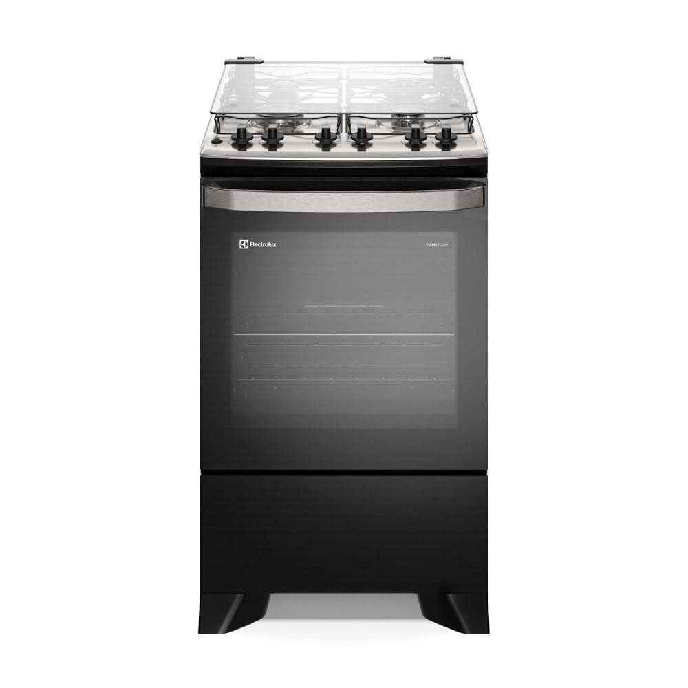 Fogão 4 bocas Electrolux Preto Experience com Mesa Inox, Timer e Tripla Chama (FE4TP) em Oferta na Shopee