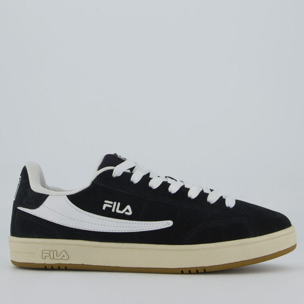 Tênis Fila Court 90 Preto e Branco