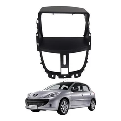 MOLDURA 2 DIN PEUGEOT 207 2008-2014 MP5 PRETA FIAMON 4272