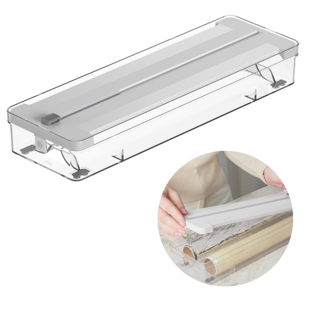 Porta Papel Alumínio Manteiga Organizador Multifuncional Alimentos Cozinha Utensílio Filme PVC Forno Rolos - Ou em Oferta na Shopee