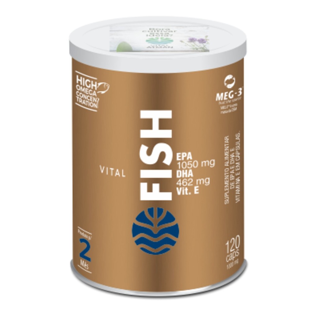 Vital Fish Da Vital Âtma 120 Capsulas - Epa 1050mg Dha 462mg em Oferta na Shopee