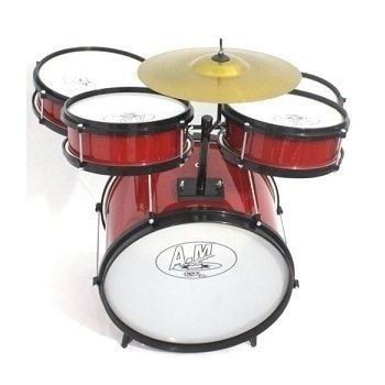 Bateria Infantil Profissional ROCK BABY (AM) - Vermelha em Oferta na Shopee