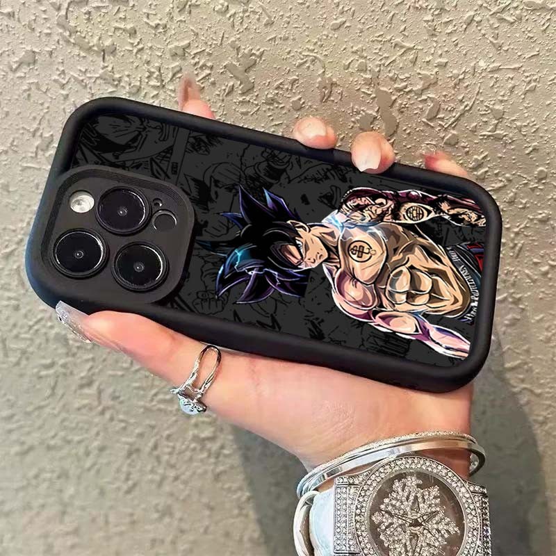 Capa De Telefone Para IPhone 11 12 13 Pro Max Mini 5 5S Anime Dragon Ball Goku Dos Desenhos Animados Legal Silicone Maci