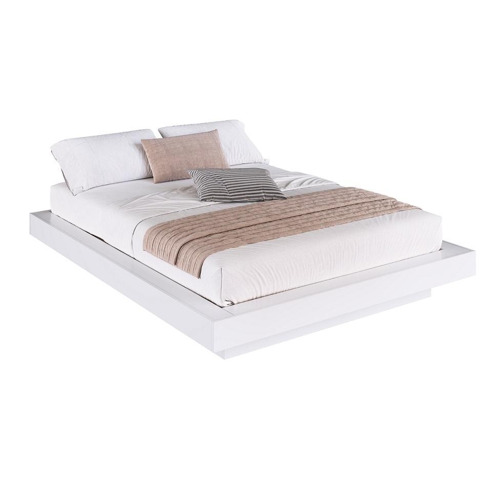 Cama Casal Queen Suspensa 140/160 Zurique Branco em Oferta na Shopee