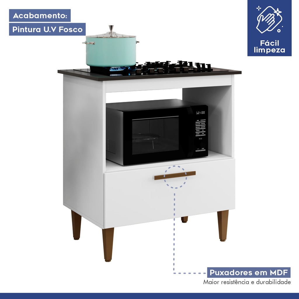 Detalhes do Kit BalcÃO Cooktop Itatiaia 4 Bocas E Armario Aereo